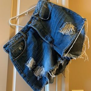 H&M distressed blue Jean shorts